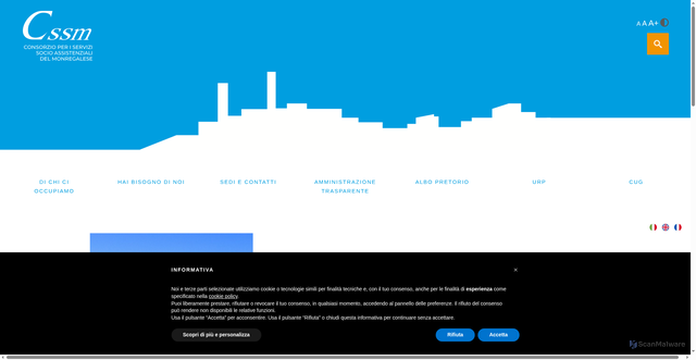 Security scan screenshot of https://www.cssm-mondovi.it/