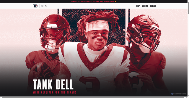 Security scan screenshot of https://www.tankdellofficial.com/