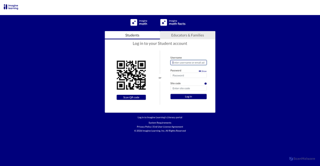 Security scan screenshot of https://mathfacts.imaginelearning.com