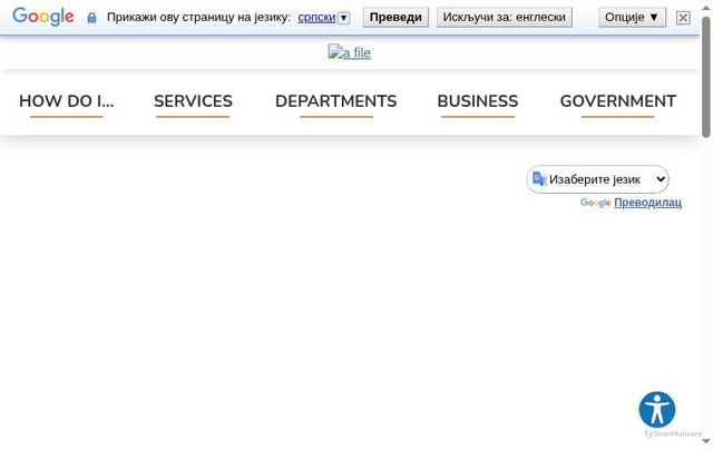 Security scan screenshot of https://www.countyofsb.org/