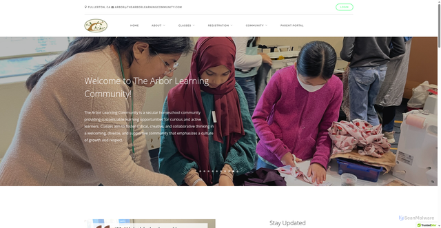 Security scan screenshot of https://thearborlearningcommunity.com/