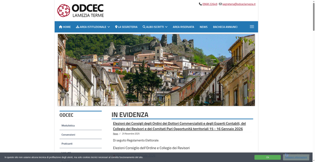 Security scan screenshot of https://www.odceclamezia.it/