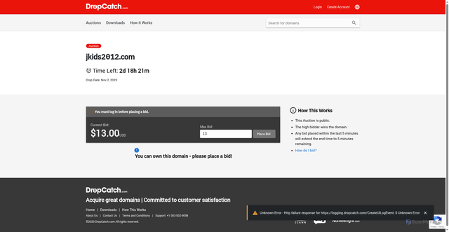 Security scan screenshot of https://jkids2012.com/