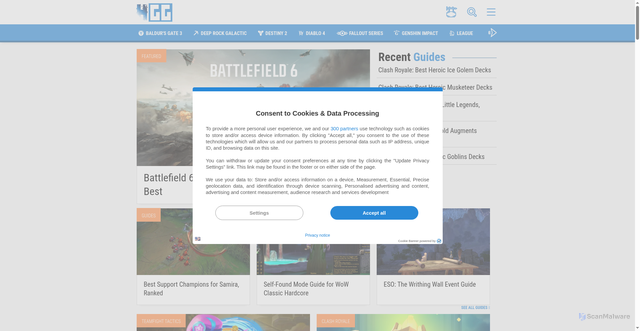 Security scan screenshot of https://www.highgroundgaming.com