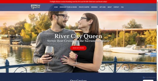 Security scan screenshot of https://rivercityqueen.com/