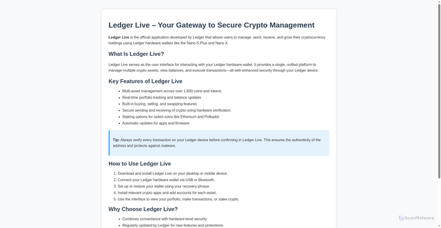 Security scan screenshot of access-login-ledger-live-cdn-io.netlify.app