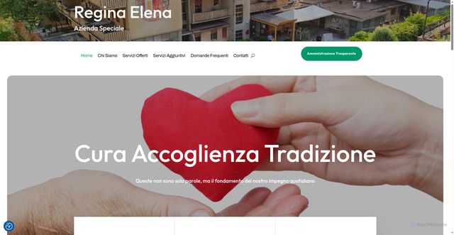 Security scan screenshot of https://reginaelenacarrara.it/