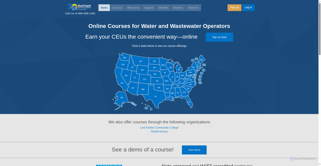 Security scan screenshot of https://www.suncoastlearning.com