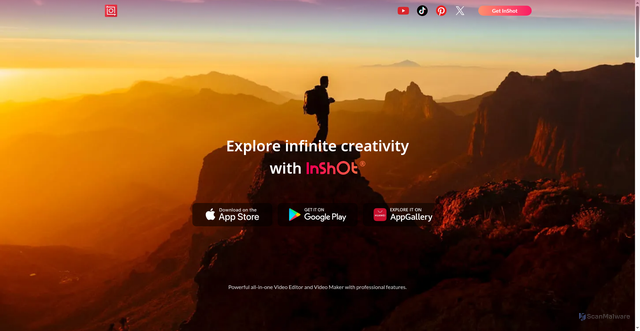 Security scan screenshot of https://inshotapp.com