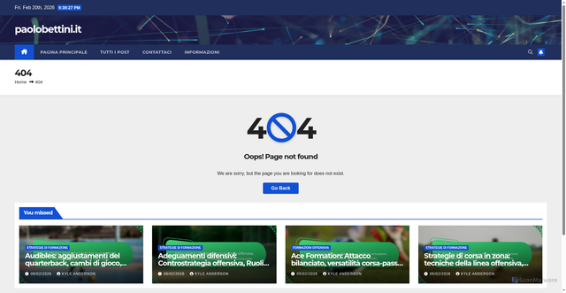 Security scan screenshot of https://paolobettini.it/?p=10
