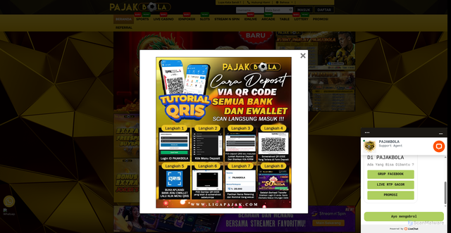 Security scan screenshot of http://kolampajakbola.store/