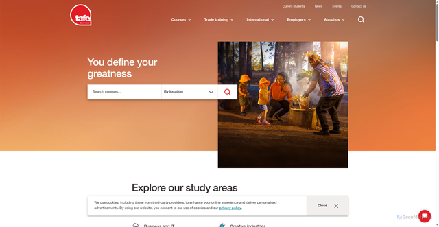 Security scan screenshot of https://tafeqld.edu.au/