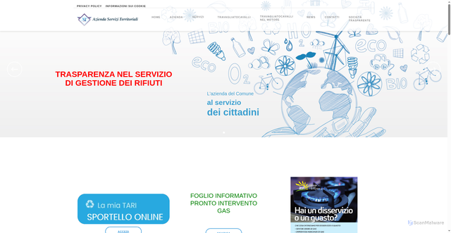 Security scan screenshot of https://aziendaserviziterritoriali.com/