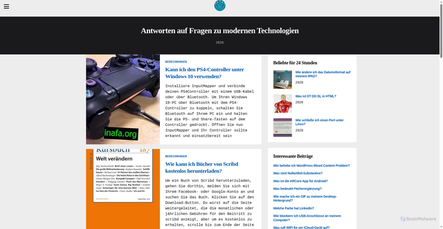 Security scan screenshot of https://answers-technology.com