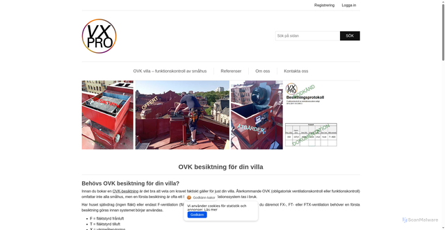Security scan screenshot of https://ovk-villa.se