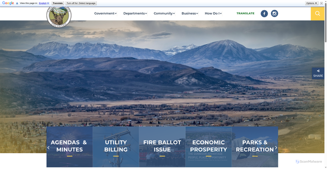 Security scan screenshot of https://gunnisonco.gov/