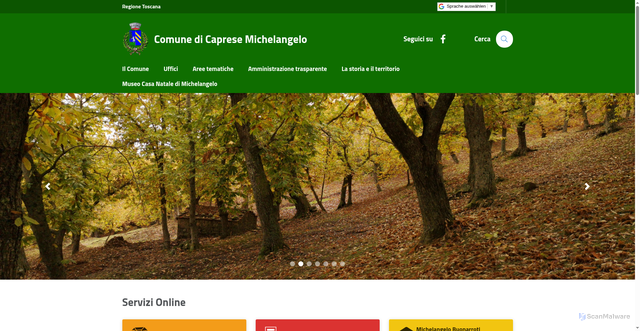 Security scan screenshot of https://www.capresemichelangelo.net/