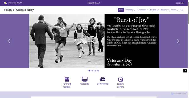 Security scan screenshot of https://germanvalleyil.gov/