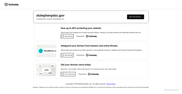 Security scan screenshot of https://ststephenpdsc.gov/