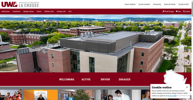 Security scan screenshot of https://www.uwlax.edu
