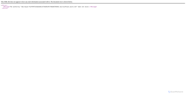 Security scan screenshot of vmw-keyid-f11f5f07215de4e8cc574b85c8fcfd9a8578849c.microsoftaik.azure.net