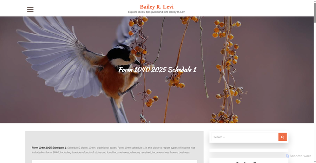 Security scan screenshot of https://baileyrlevi.pages.dev/rcfnk-form-1040-2025-schedule-1-ikjgn/