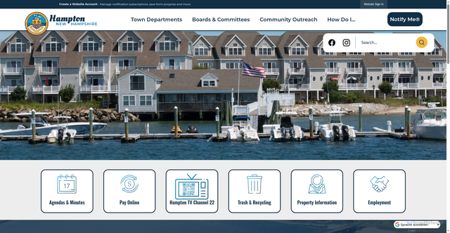 Security scan screenshot of https://hamptonnh.gov/