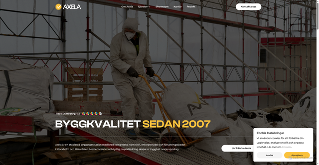 Security scan screenshot of https://axela.nu