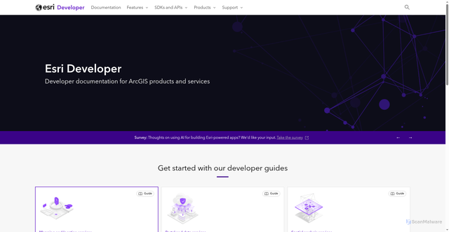 Security scan screenshot of https://developers.arcgis.com