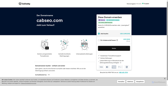 Security scan screenshot of https://www.cabseo.com