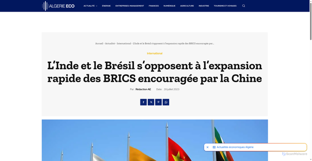 Security scan screenshot of https://algerie-eco.com/2023/07/28/linde-bresil-sopposent-lexpansion-rapide-brics-encouragee-chine/