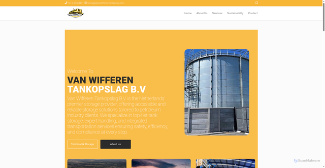 Security scan screenshot of http://vanwifferentankopslag.com/index.html