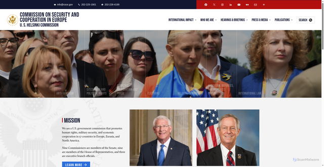 Security scan screenshot of https://www.csce.gov/