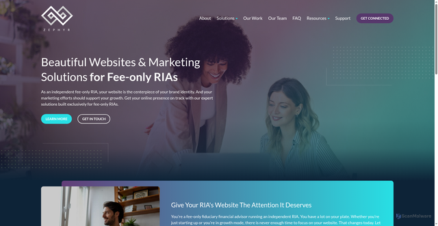 Security scan screenshot of https://zephyrcms.com