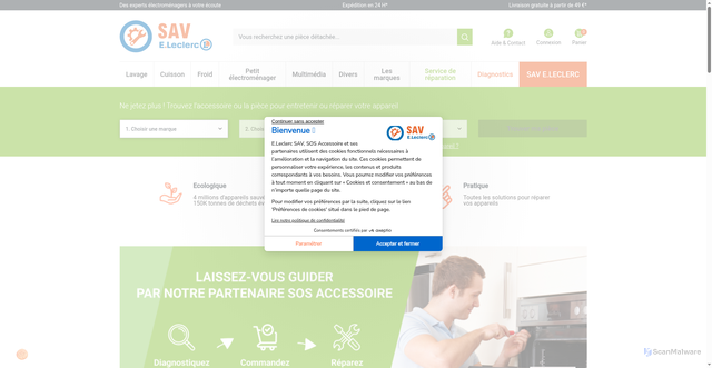 Security scan screenshot of https://reparersoimeme.leclerc