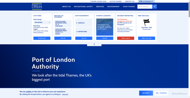 Security scan screenshot of https://pla.co.uk/