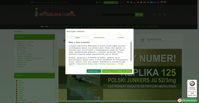 Security scan screenshot of https://modelmania.eu