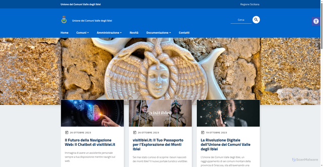 Security scan screenshot of https://www.unionevalleiblei.it/
