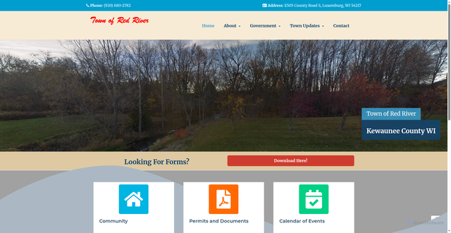Security scan screenshot of https://townofredriverwis.gov/
