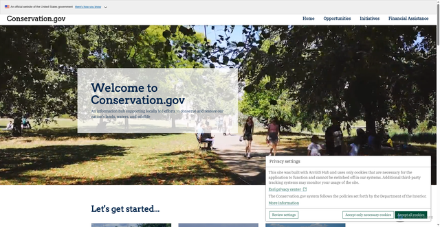 Security scan screenshot of https://www.conservation.gov/
