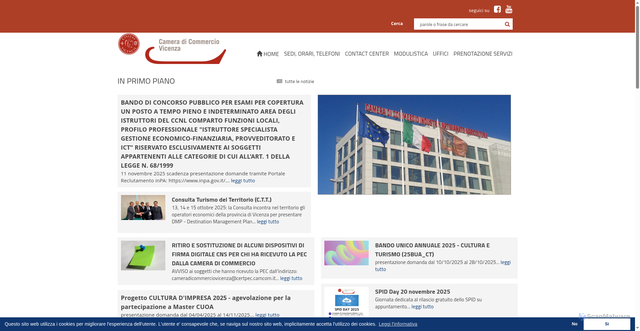 Security scan screenshot of https://www.vi.camcom.it/