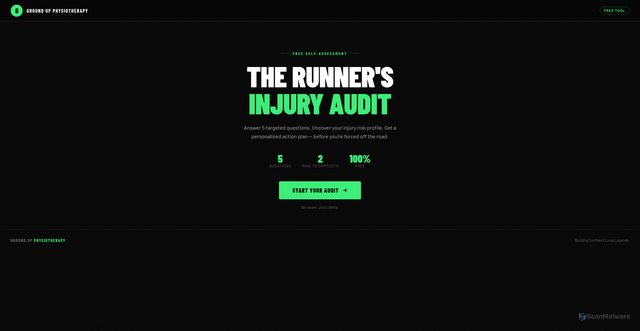 Security scan screenshot of https://grounduprunnersform-ox6cl9pp6g.edgeone.app/