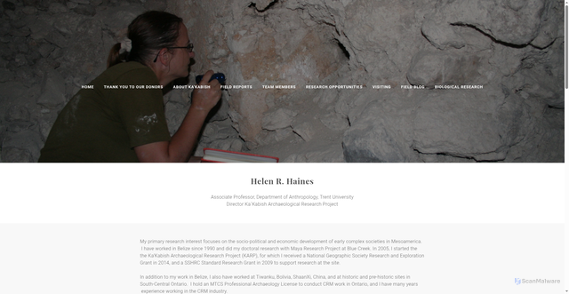 Security scan screenshot of https://www.kakabish.org/dr-helen-haines.html