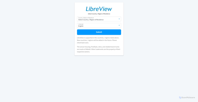 Security scan screenshot of https://libreview.com