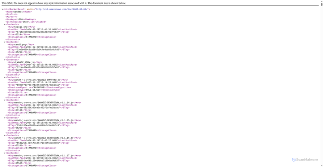 Security scan screenshot of https://gs.wandzcdn.com/
