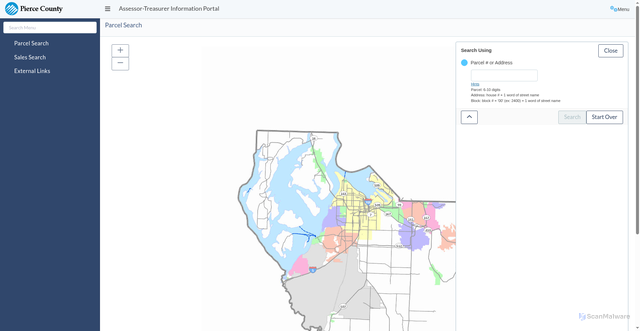 Security scan screenshot of https://atip.piercecountywa.gov