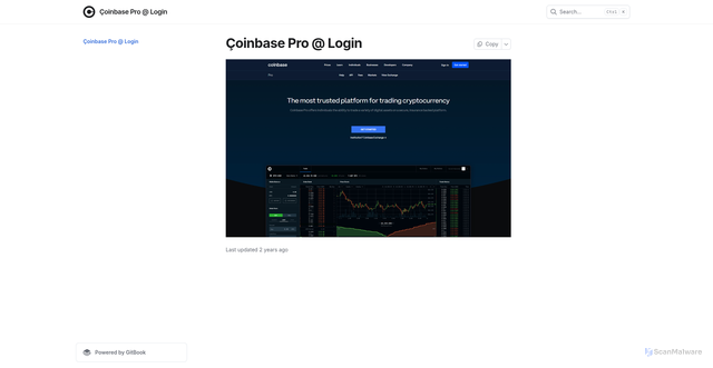 Security scan screenshot of https://coinsbcaeprolognim.gitbook.io/us/