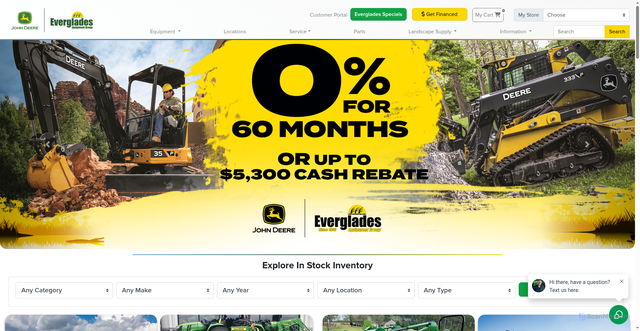 Security scan screenshot of https://evergladesfarmequipment.com