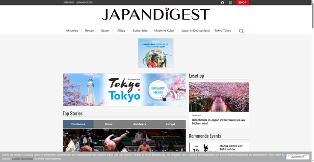 Security scan screenshot of https://www.japandigest.de
