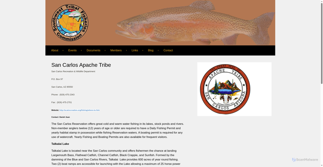 Security scan screenshot of https://www.swtfc.org/member/14/San%20Carlos%20Apache%20Tribe